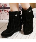 Women's Shoes PU Fall Winter Bootie Boots Flat Heel