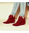 Women's Spring Fall Winter Faux Suede Casual Wedge Heel 
