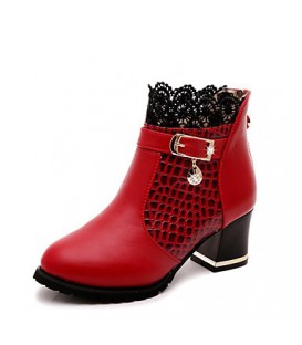 Women's Boots Fashion Boots Bootie Fall Winter PU Casual