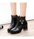 Women's Boots Fashion Boots Bootie Fall Winter PU Casual