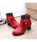 Women's Boots Fashion Boots Bootie Fall Winter PU Casual