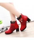 Women's Boots Fashion Boots Bootie Fall Winter PU Casual
