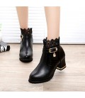 Women's Boots Fashion Boots Bootie Fall Winter PU Casual