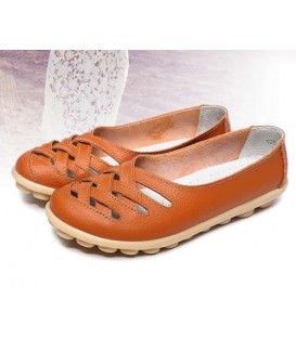 Women Genuine Leather Mother Shoes Moccasins Shoes