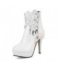 Women's Shoes Synthetic Microfiber PU Fall Winter Comfort Novelty Bootie Boots