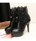 Women's Shoes Synthetic Microfiber PU Fall Winter Comfort Novelty Bootie Boots
