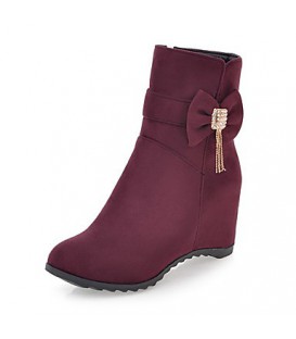 Women's Boots Bootie Fall Winter Nubuck leather Leatherette