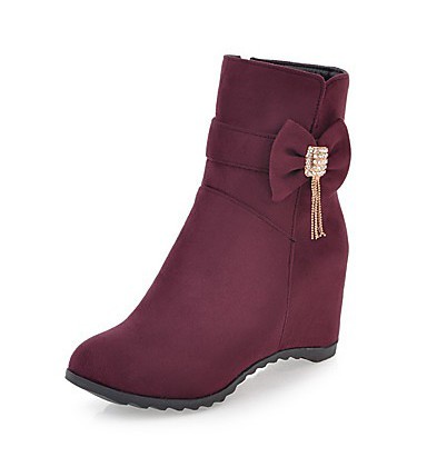 Women's Boots Bootie Fall Winter Nubuck leather Leatherette