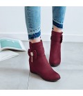 Women's Boots Bootie Fall Winter Nubuck leather Leatherette