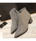 Women's Boots Winter Mary Jane PU Casual Wedge Heel Feather
