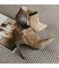 Women's Boots Comfort PU Spring Casual Khaki 2in-2 3/4in