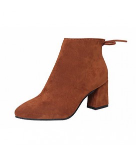 Women's Boots Winter Comfort PU Dress / Casual Chunky Heel Zipper 