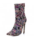 Women's Boots Embroidered Shoes Fabric Fall Winter