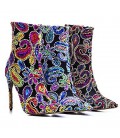 Women's Boots Embroidered Shoes Fabric Fall Winter