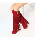 Women's Boots Embroidered Shoes Fabric Fall Winter