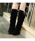 Women's Boots Embroidered Shoes Fabric Fall Winter
