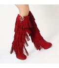 Women's Boots Embroidered Shoes Fabric Fall Winter