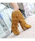 Women's Boots Embroidered Shoes Fabric Fall Winter