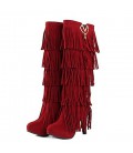 Women's Boots Embroidered Shoes Fabric Fall Winter