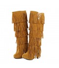 Women's Boots Embroidered Shoes Fabric Fall Winter