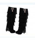 Women's Boots Embroidered Shoes Fabric Fall Winter