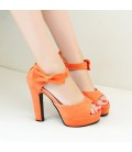 Summer women shoes Peep toe Ankle strap high heel Sandals