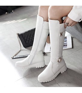 Women's Boots Comfort Fall Winter Leatherette Casual