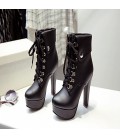 Women's Shoes Leatherette Fall Winter Comfort Novelty Combat Boots 