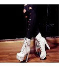 Women's Shoes Leatherette Fall Winter Comfort Novelty Combat Boots 