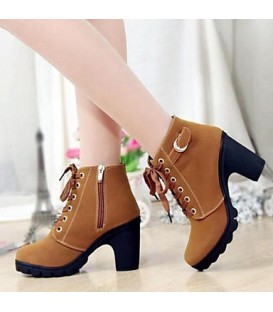Women's Shoes PU Fall Winter Comfort Boots