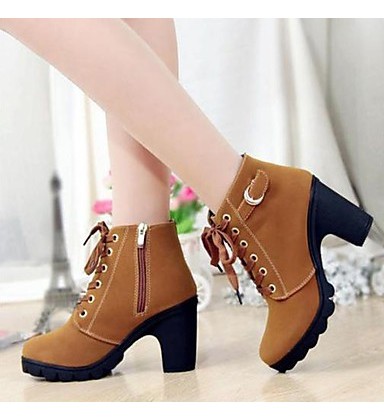 Women's Shoes PU Fall Winter Comfort Boots