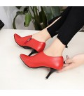 Women's Boots Comfort PU Summer Casual Zipper Kitten Heel Ruby 