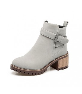 Women's Boots Bootie Fall Winter Leatherette Casual Dress