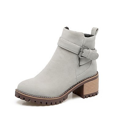 Women's Boots Bootie Fall Winter Leatherette Casual Dress