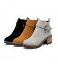 Women's Boots Bootie Fall Winter Leatherette Casual Dress