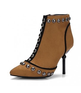 Women's Shoes Flocking Leatherette Fall Winter Fashion Boots