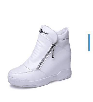 Women's Shoes PU Fall Winter Comfort Boots For Casual White Black Women's Shoes PU Fall Winter Comfort Boots For Casual White Black