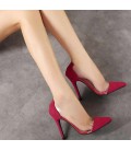 Fashion High Heels See-Through Pointed Toe Women Shoes Pumps