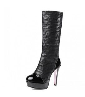 Women's Boots Spring Fall Winter Platform Comfort Novelty Leatherette 