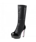 Women's Boots Spring Fall Winter Platform Comfort Novelty Leatherette 