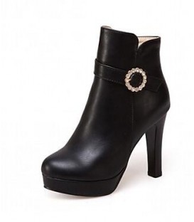 Women's Boots Comfort Novelty Bootie Fall Winter Leatherette Casual 