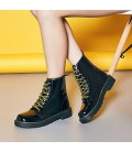 Women's Shoes Flocking Leatherette Fall Winter Combat Boots