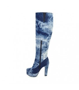 Women's Shoes Denim Fall Winter Cowboy / Western Boots
