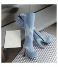 Women's Shoes Denim Fall Winter Cowboy / Western Boots