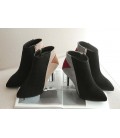 Women's Boots Comfort PU Casual Zipper Kitten Heel Ruby 