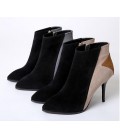 Women's Boots Comfort PU Casual Zipper Kitten Heel Ruby 