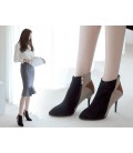 Women's Boots Comfort PU Casual Zipper Kitten Heel Ruby 