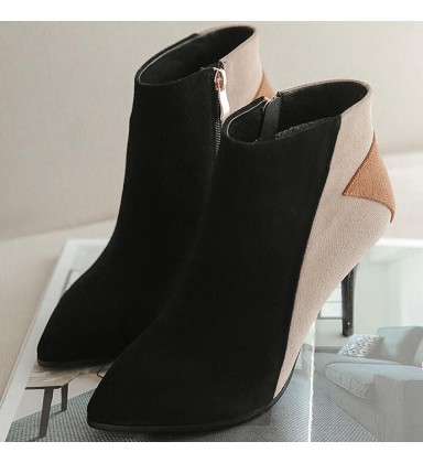 Women's Boots Comfort PU Casual Zipper Kitten Heel Ruby Women's Boots Comfort PU Casual Zipper Kitten Heel Ruby