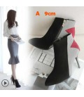 Women's Boots Comfort PU Casual Zipper Kitten Heel Ruby 