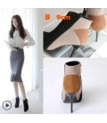 Women's Boots Comfort PU Casual Zipper Kitten Heel Ruby 
